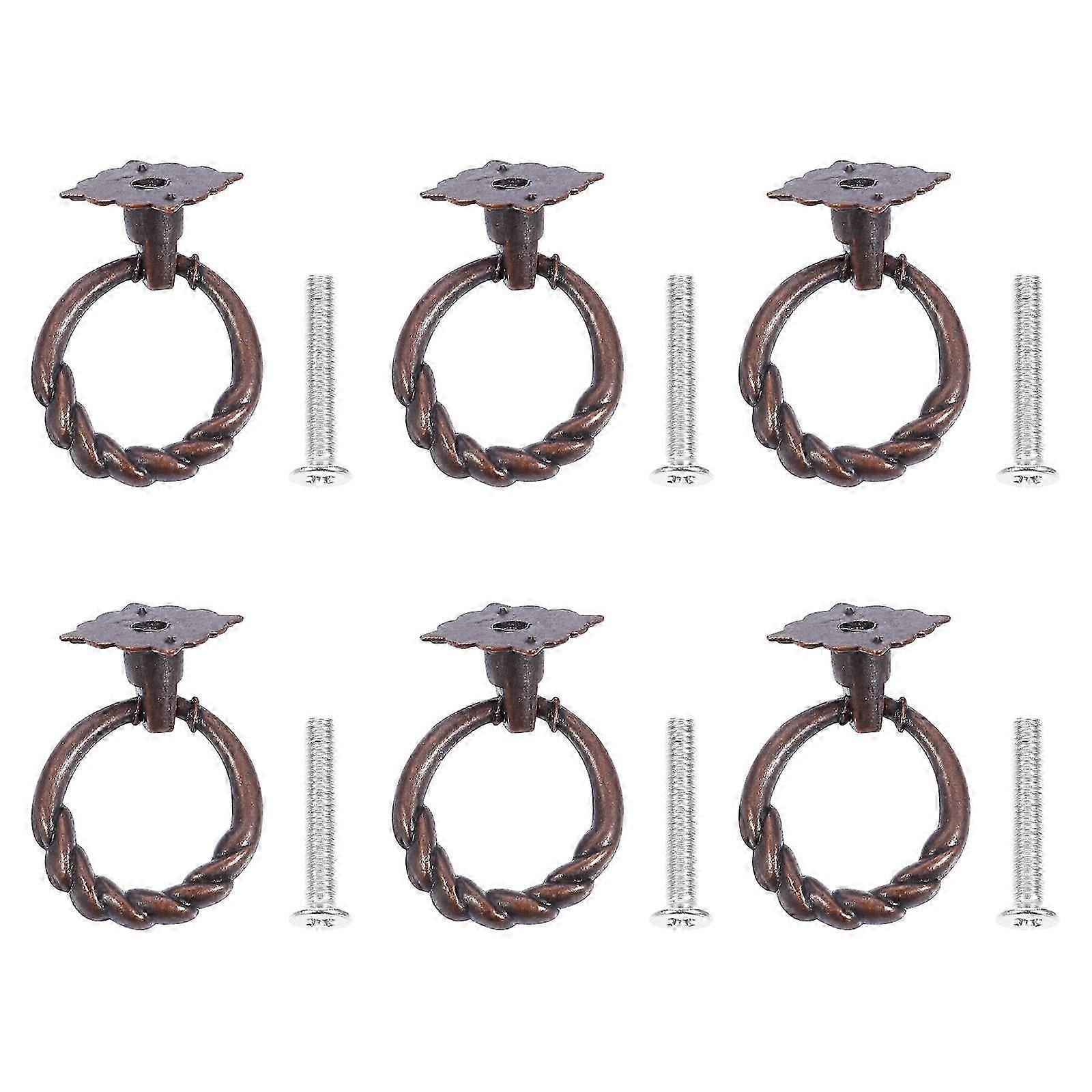6Pcs Small Pull Knobs Zinc Alloy for Jewelry Box Handles