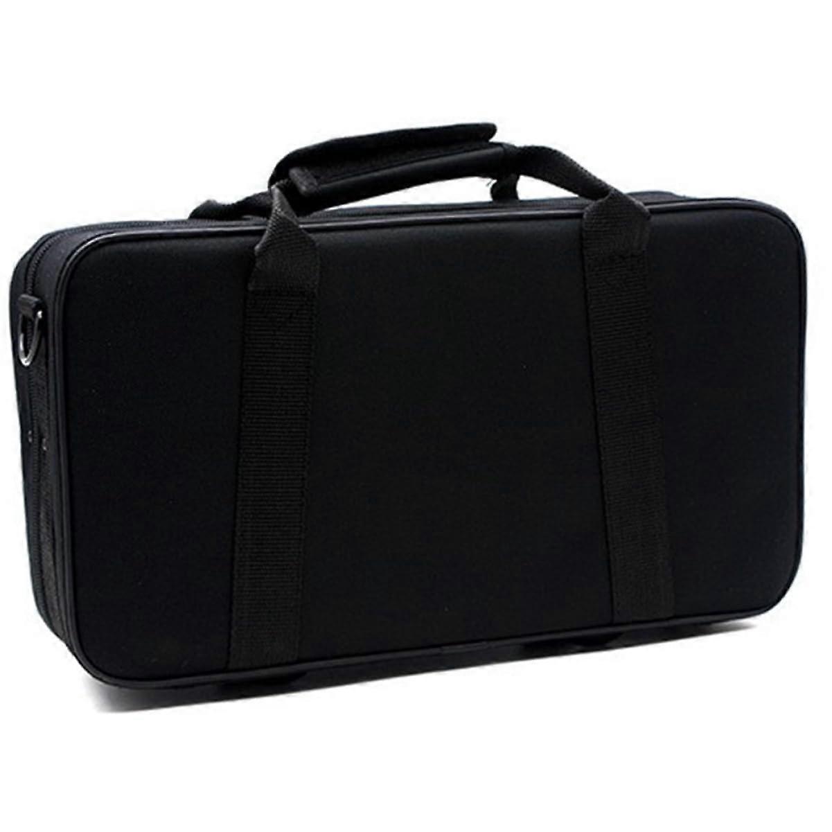 Black Clarinet Case with Shoulder Strap, Padded Oxford Bag for Accessories Storage