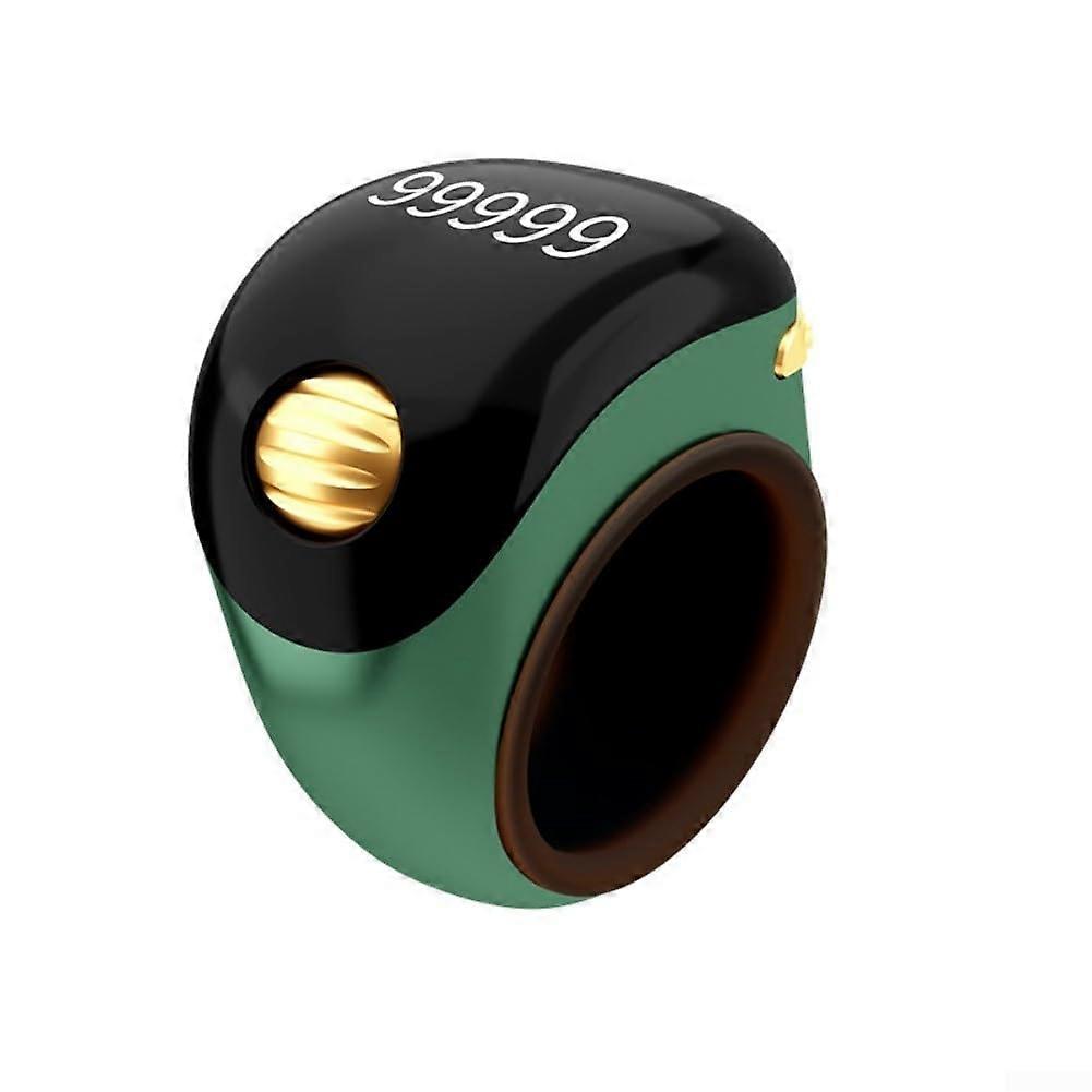 Digital Finger Counter Ring with LED Display for Accurate Bead Tracking, Compact Green Design