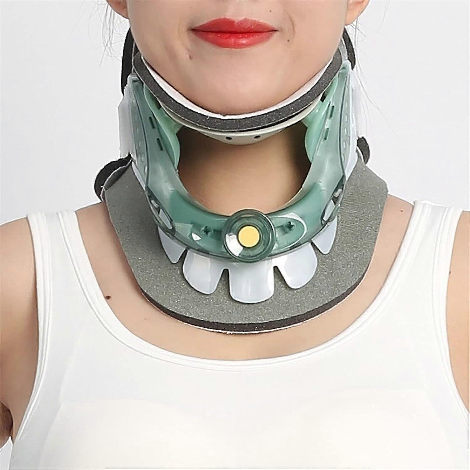 Adjustable Neck Brace for Cervical Support, Ergonomic Pain Relief Design, Rigid Collar for Spine Alignment