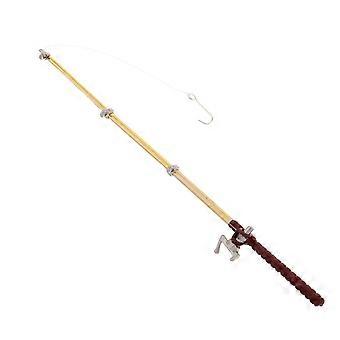 Vara de pesca microscópica, vara de pesca em miniatura para decoração, 1 peça, liga durável.
