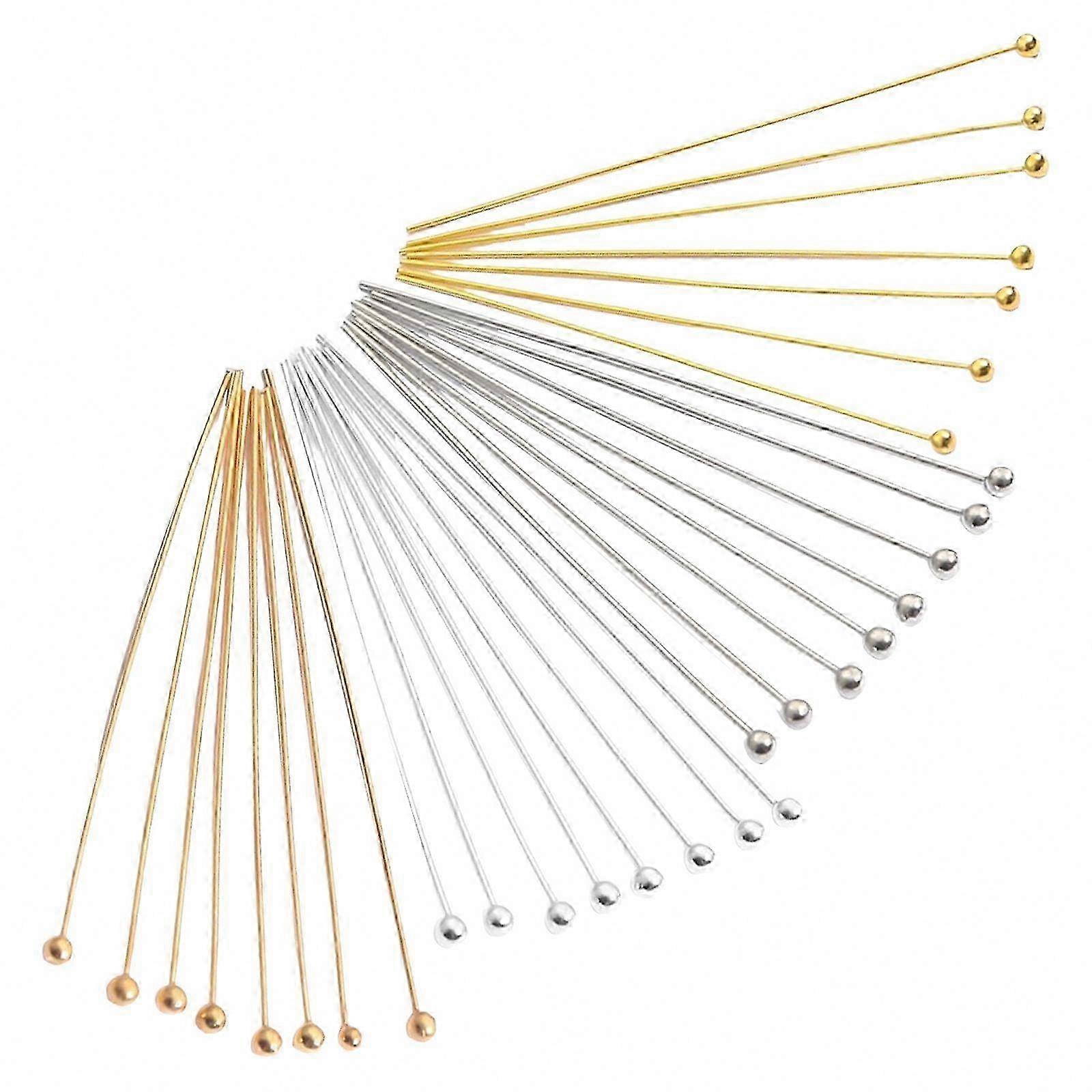 200Pcs Round Ball Point Metal Wire Craft Needles for Dangle Projects