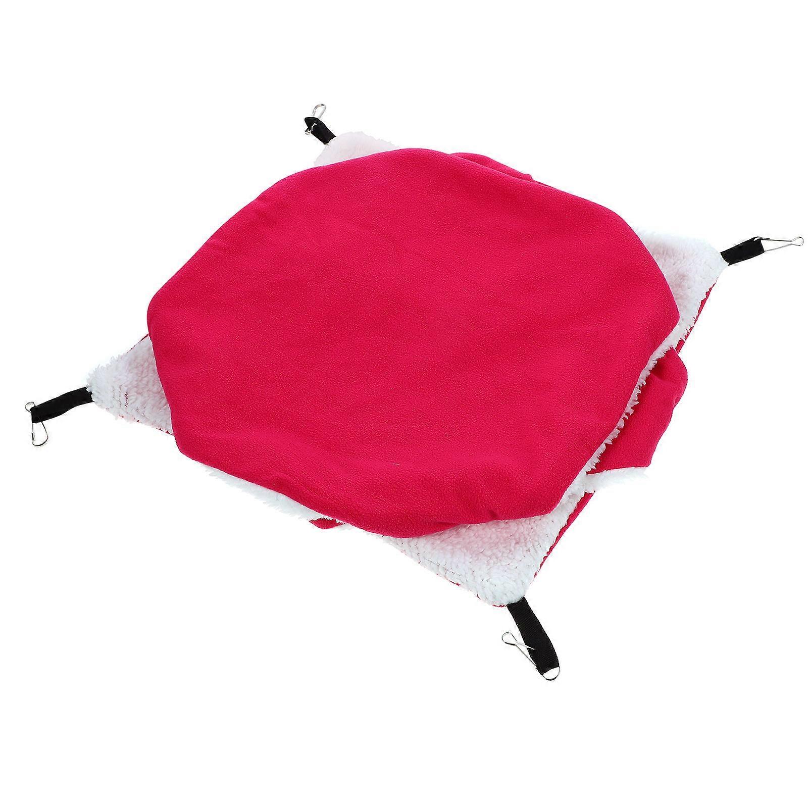 Red Hamster Hammock for Cage Hanging Warm Hammock Cotton Material