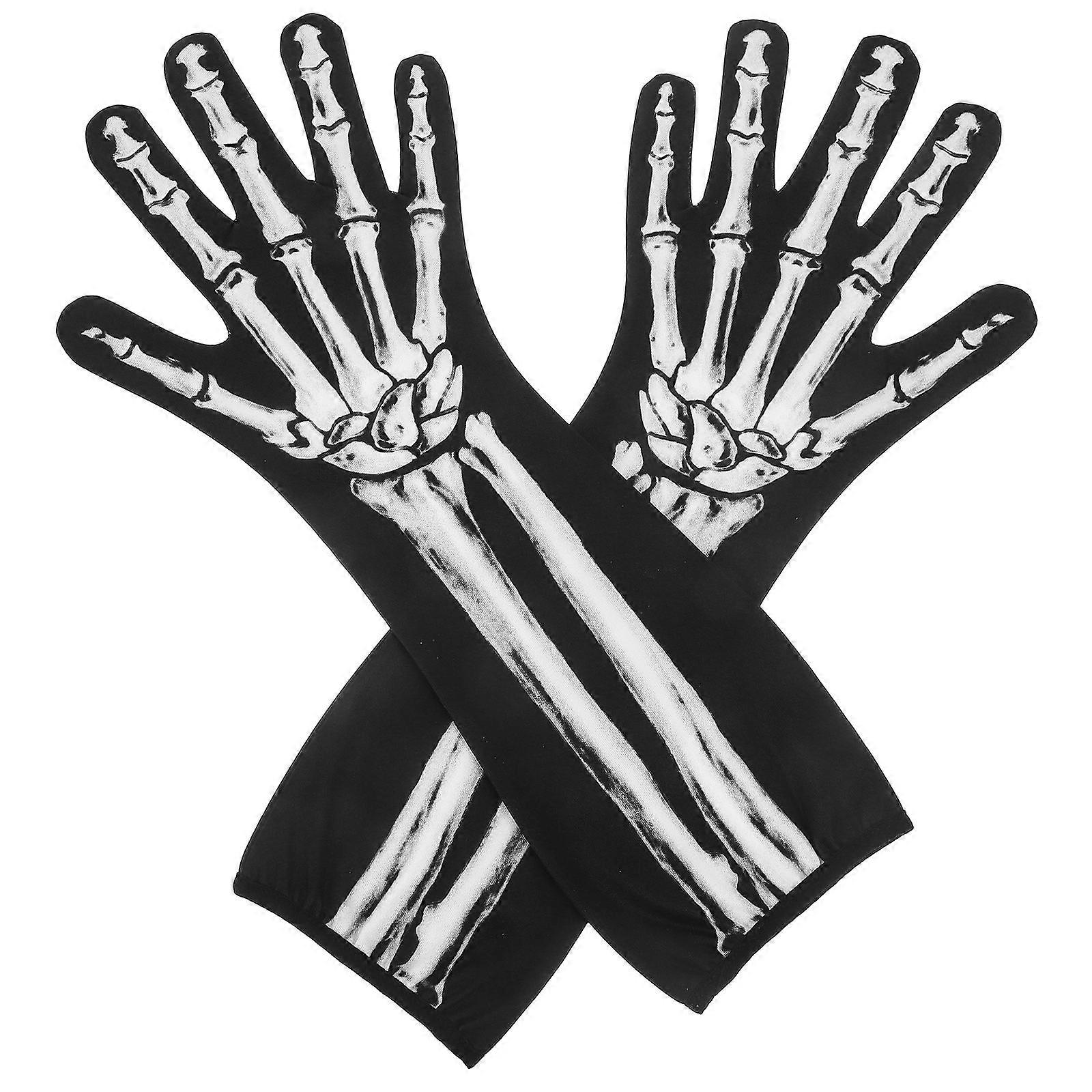 Halloween Gloves Skull Ghost Gloves for Party Use 1Pair