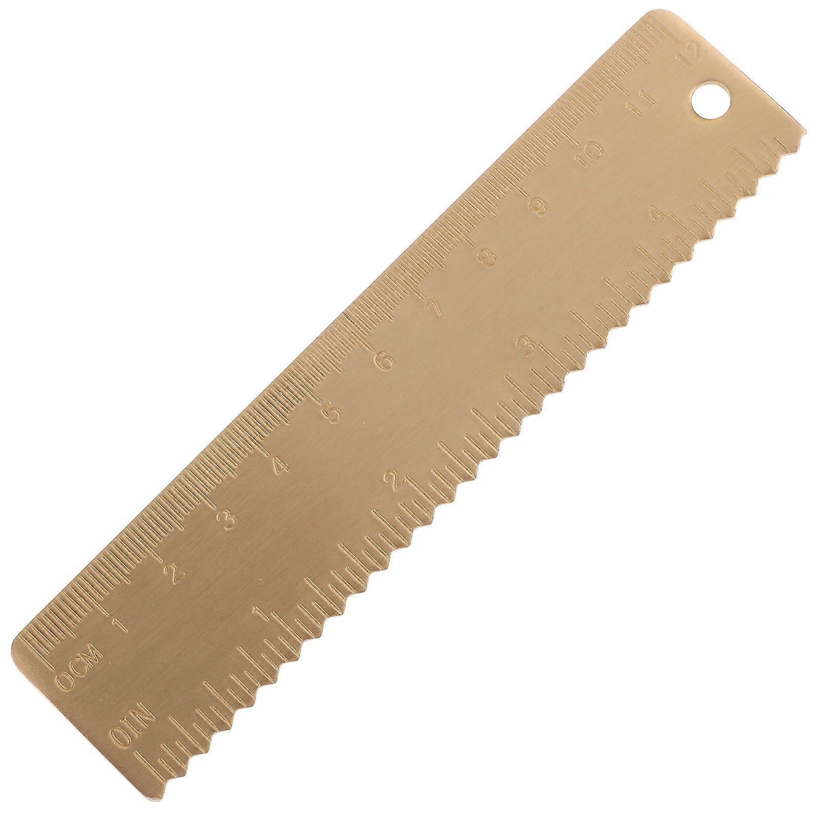 Yellow Brass Ruler Metal Straight Ruler for Students