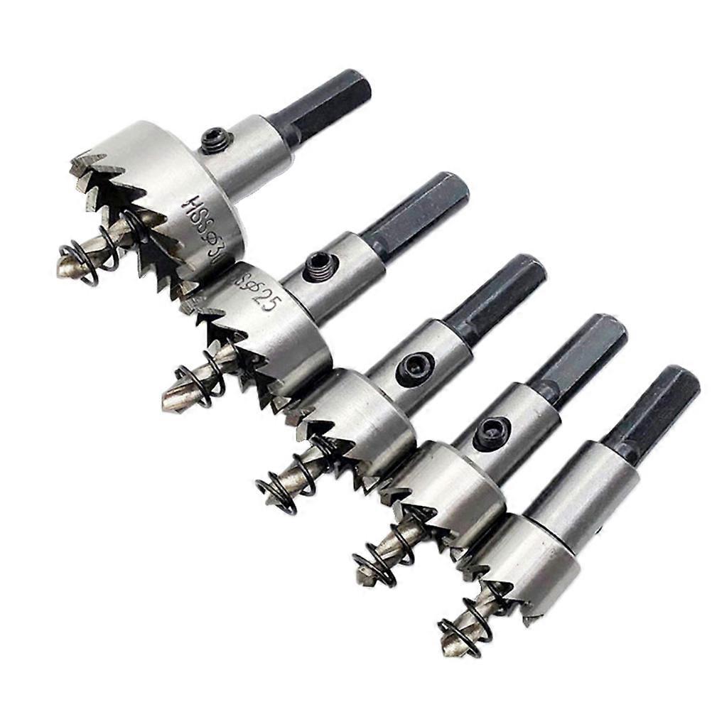 Diamond Drill Set for Drilling 5Pcs Hole Bits in Silver Color