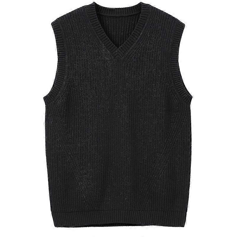 Heren Solid Mouwloze Pullover Outerwear Vest