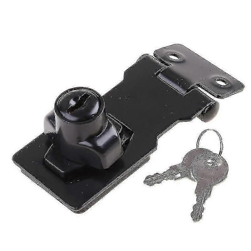 90 degrees rotation knob keyed locking hasp