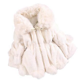 Casaco infantil AWZXDE para meninas, tamanho 4-5 anos, branco, grosso, confortável e quente para o inverno. Ideal para bebês e crianças de 4 a 5 anos.
