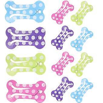 Fermagli per capelli per cani, in metallo a forma di osso, confezione da 80 pezzi, colori assortiti.