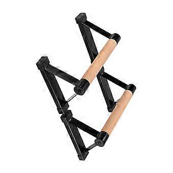 Push Up Stands Pair With Solid Wood Hold And Iron Base For Indoor Training And Bodyweight Exercises  Red