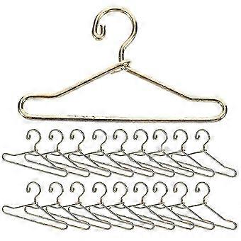 20pcs Cabides de Roupas de Boneca de Metal Mini Cabides de Armário de Bonecas para Casa de Bonecas