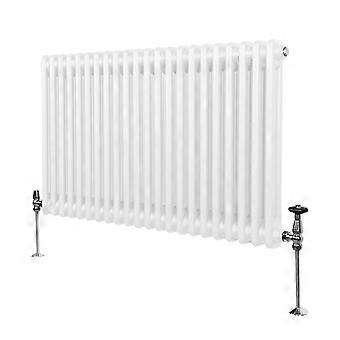 Traditional 2 Column Radiator 600mm x 1012mm Modern Central Heating Heater Gloss White Carbon Steel
