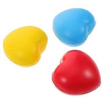 Heart Shaped Hand Exercise Balls, PU Therapy Balls, 6 Pcs