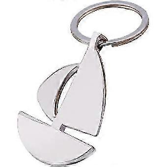 Hot 2026 Keyring Ship Boat Sailboat Pendants Keychain Gift (silver 1pc)
