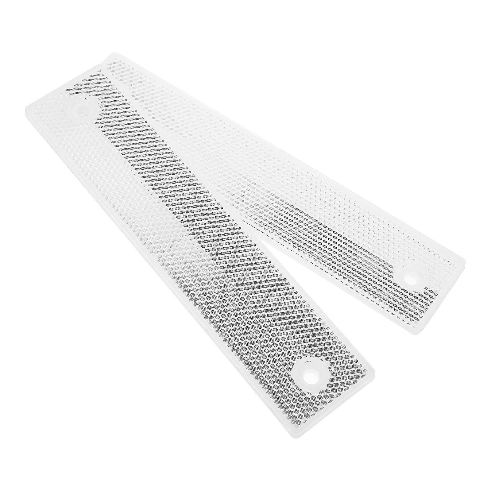 Reflective Road Marker Acrylic Rectangular Guardrail Reflector 2Pcs for Safety