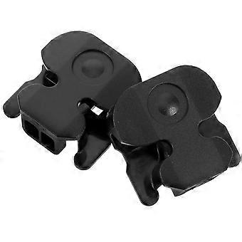 Black Shoelace Locks Plastic Shoe Lace Buckles for Decoration 1Pair