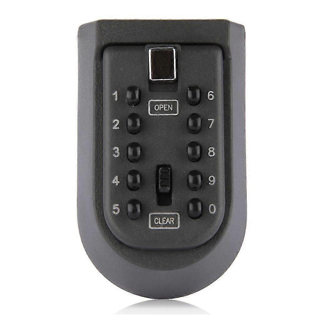 Indoor and outdoor key lock box, wall mount, push button combination, security storage, security lock box