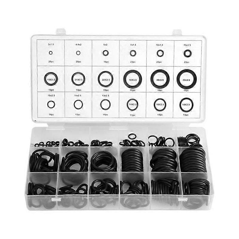 Gummi O-Ring Sortimentssæt - Sort - O-Ring Skive - Hydraulisk VVS