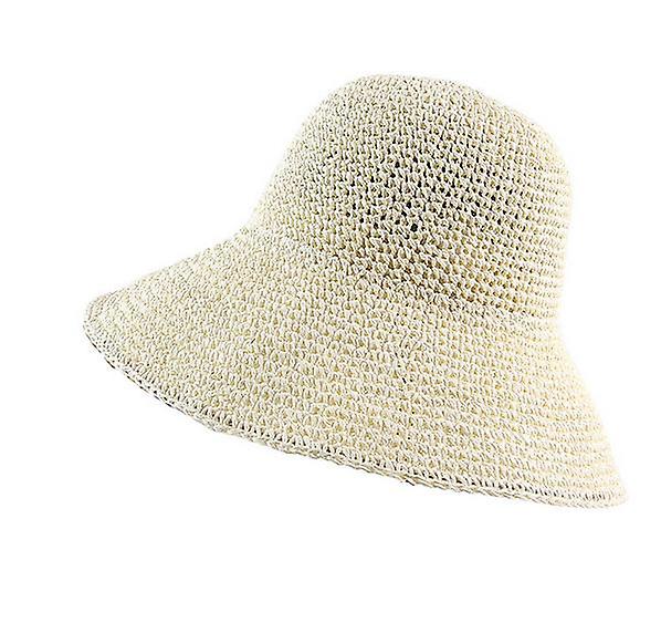 Summer Autumn New Hats For Women Retro Flat Drooping New Hat Brim Hand-made Straw New Hat Ladies Outdoor Sun Protection Beach Straw Caps