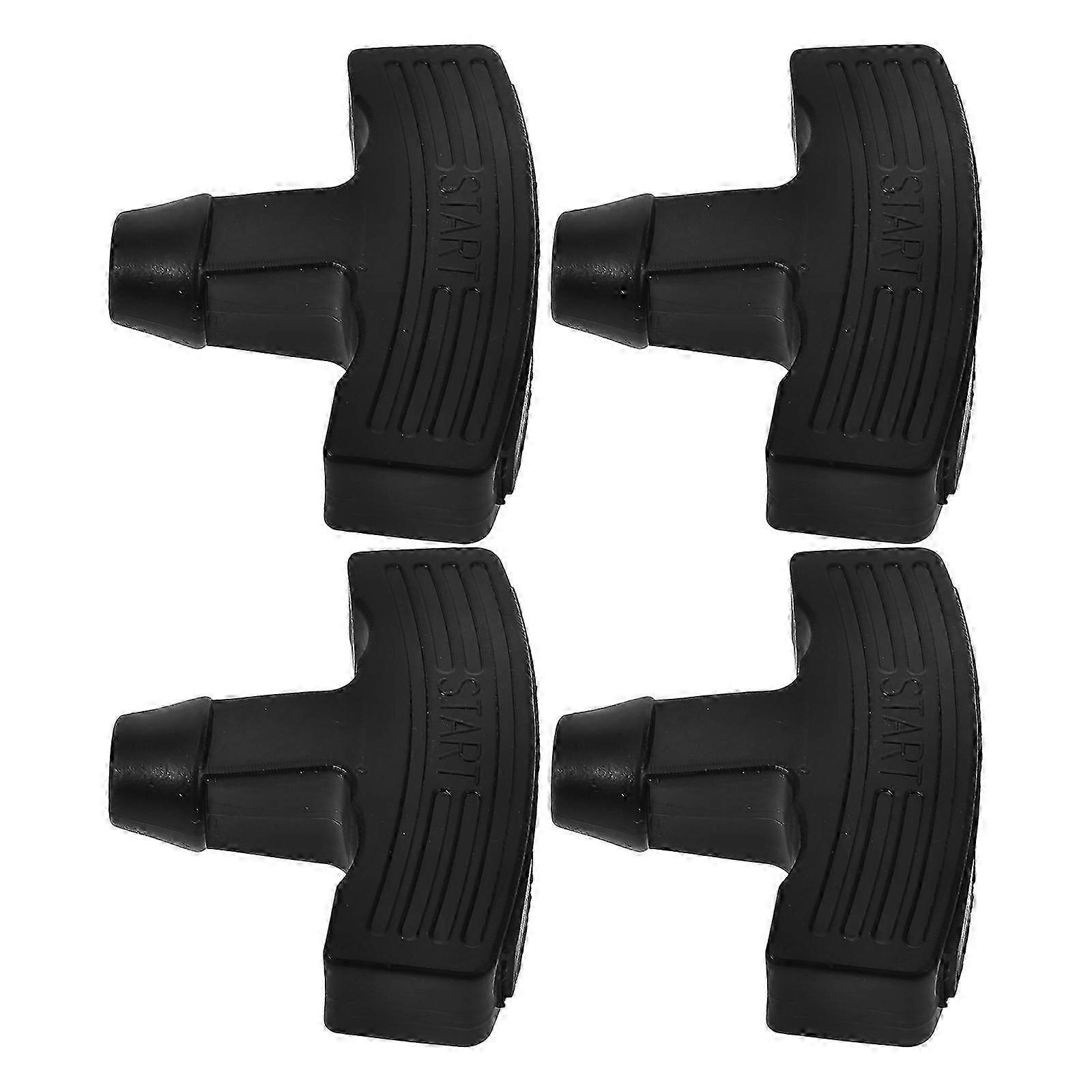 Black Gasoline Starter Handle for Chain Pulling Engine 4Pcs Plastic