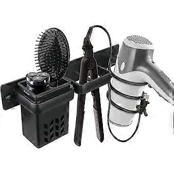 Haartrockner Halter, Haartrockner Station Zubehör Organizer Wandmontierte Regalhalterung Stand Aufhänger Glätteisen Blasen Lagerung mit Löchern Rack Plug Haken