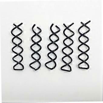 Conjunto de 8 Presilhas de Cabelo em Espiral Metálicas para Cabelos Grossos, Grampos de Cabelo em Espiral Foscos, Presilhas para Tranças com Pontas Arredondadas que Não Arranham