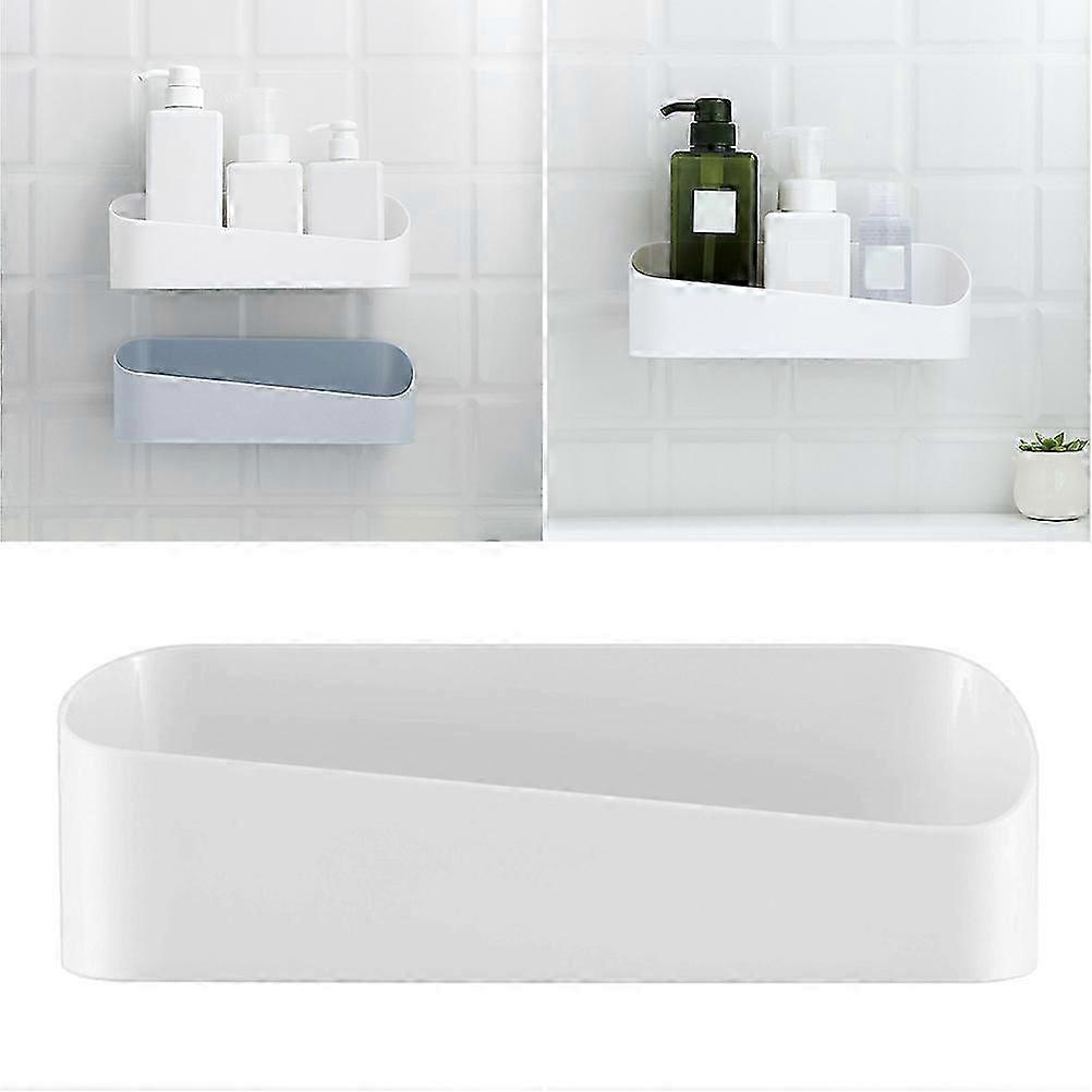 Bathroom Organizer Shelf | Plastic Storage Rack | White