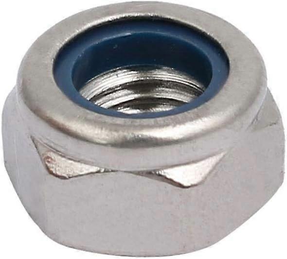 Lock Nut Left Hand Thread M8*1.25mm Metric Thread Galvanized Silver 50pcs