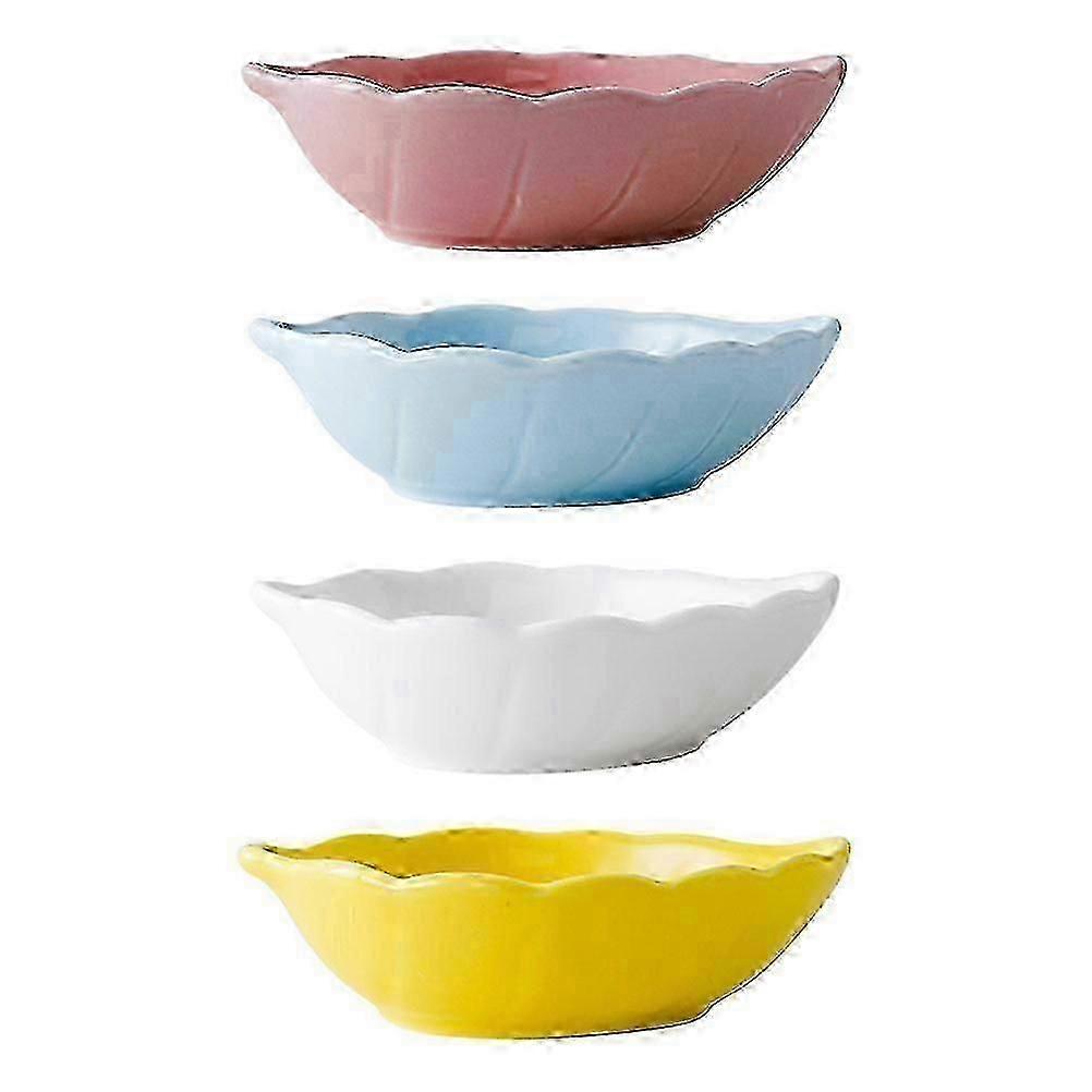 2026 Good!! Ceramic Sauce Plates for Flavor Serving 4Pcs Assorted Use