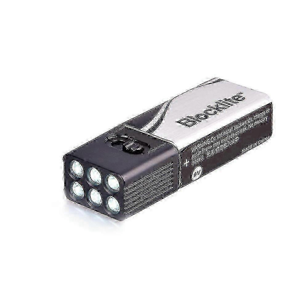 compact 9v led flashlight torch ultra bright compatible with camping