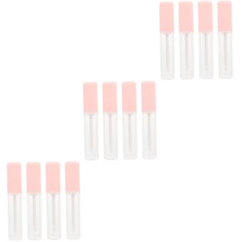 12pcs Refillable Lip Gloss Tubes, Leakproof Design for Travel-Friendly DIY Lip Balm Containers