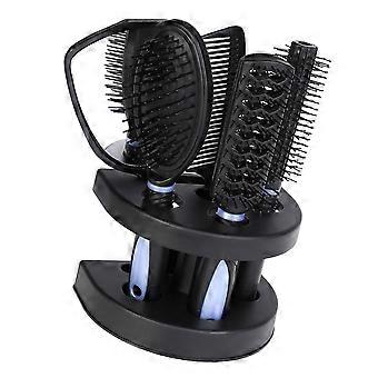Hair Comb Set for Styling 5Pcs Professional Salon Comb and Mirror Kits Blue