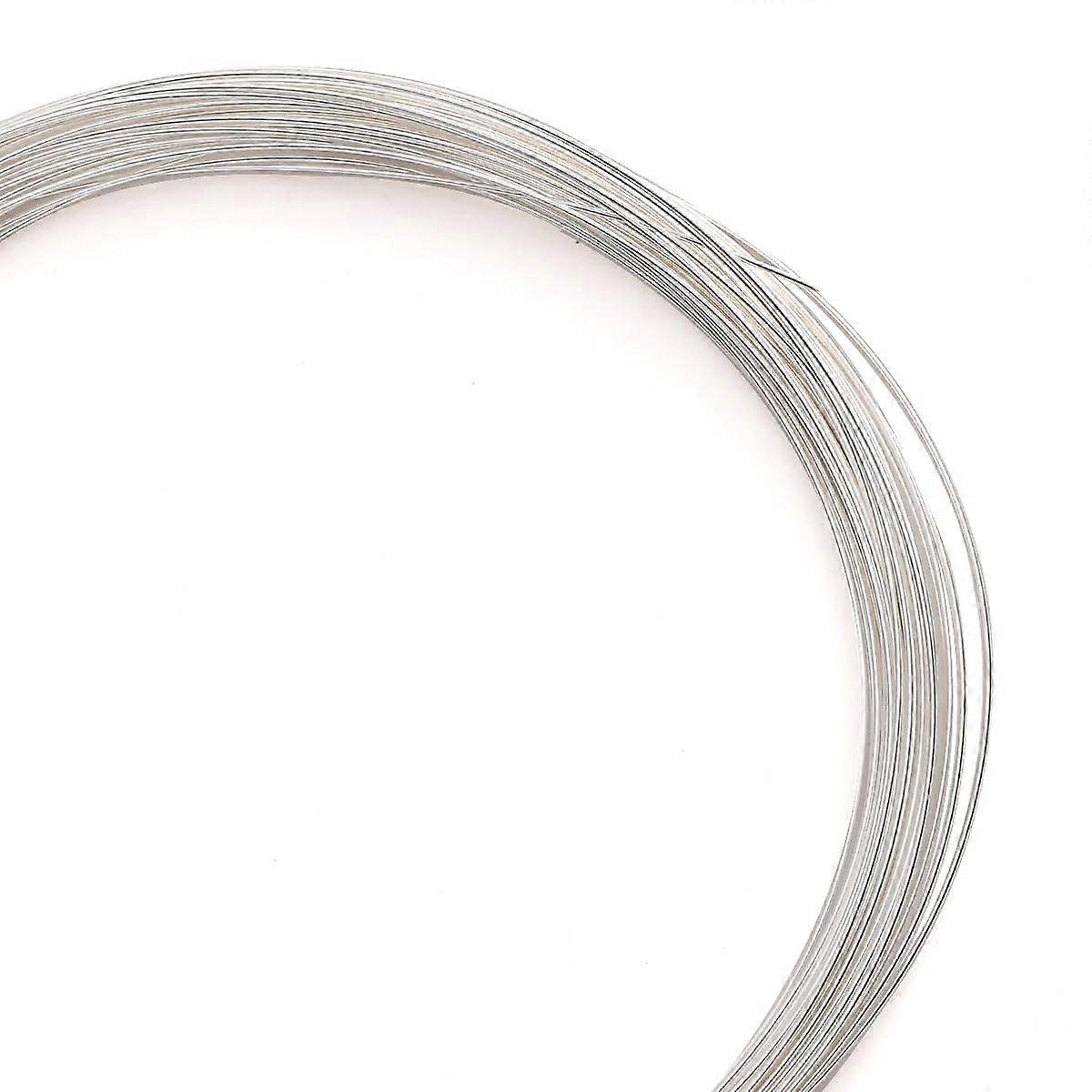 Filo placcato argento da 0,5 mm, 10 metri, cordino per perline per bracciali, collane, ciondoli, creazione di gioielli e accessori.
