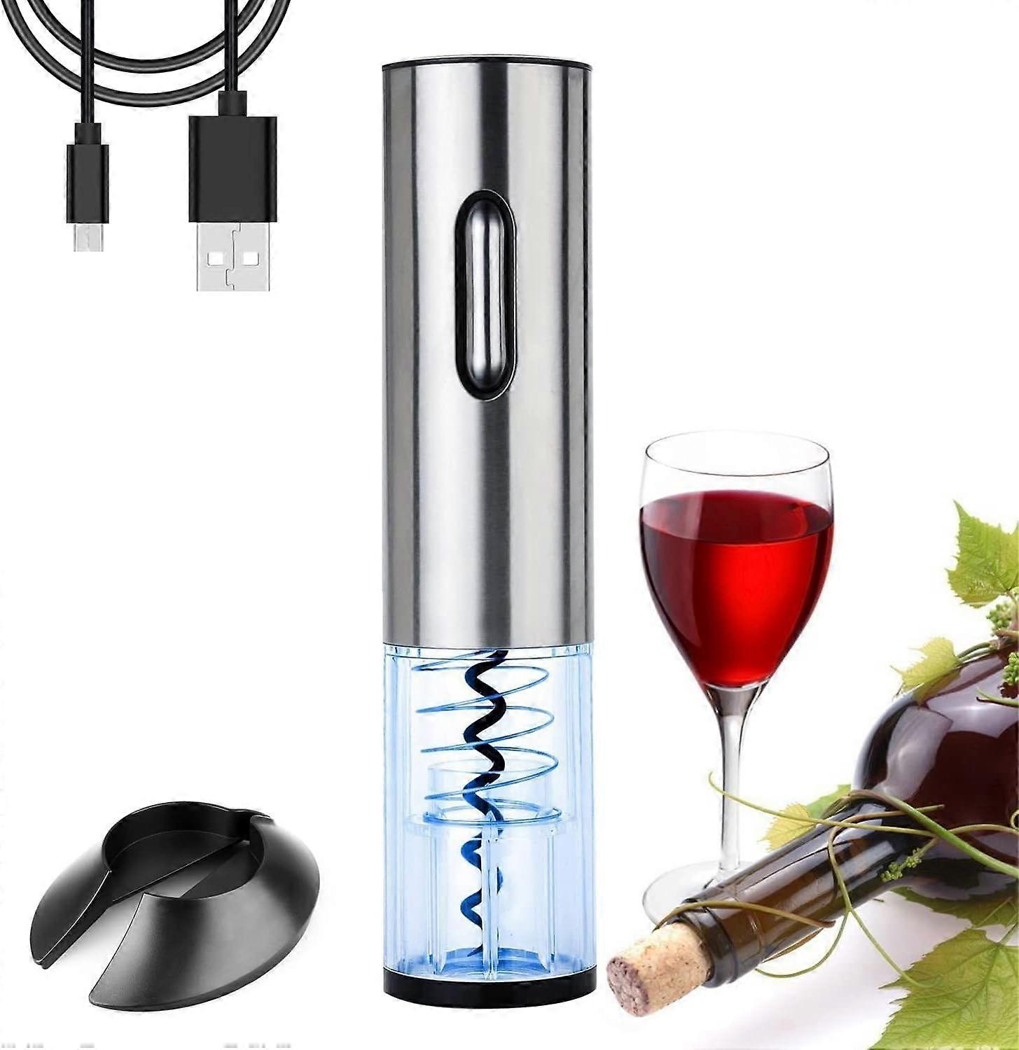 Electric Corkscrew Wine Bottle Opener Rechargeable Cordless Automatic