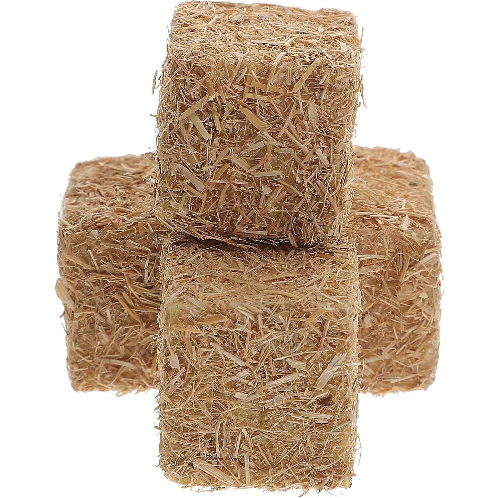 4Pcs Realistic Haystack Decor Outdoor Scene Decor Mini House Scene Haystack Decor