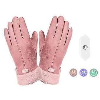 Usb Rechargeable Heated Gloves Warming Heating Gloves for Women Ladies Winter Cold Weather Hand Protection_hjab