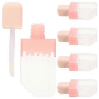 Lip Gloss Containers Plastic Portable for Storage 5Pcs Ice Cream Shape
