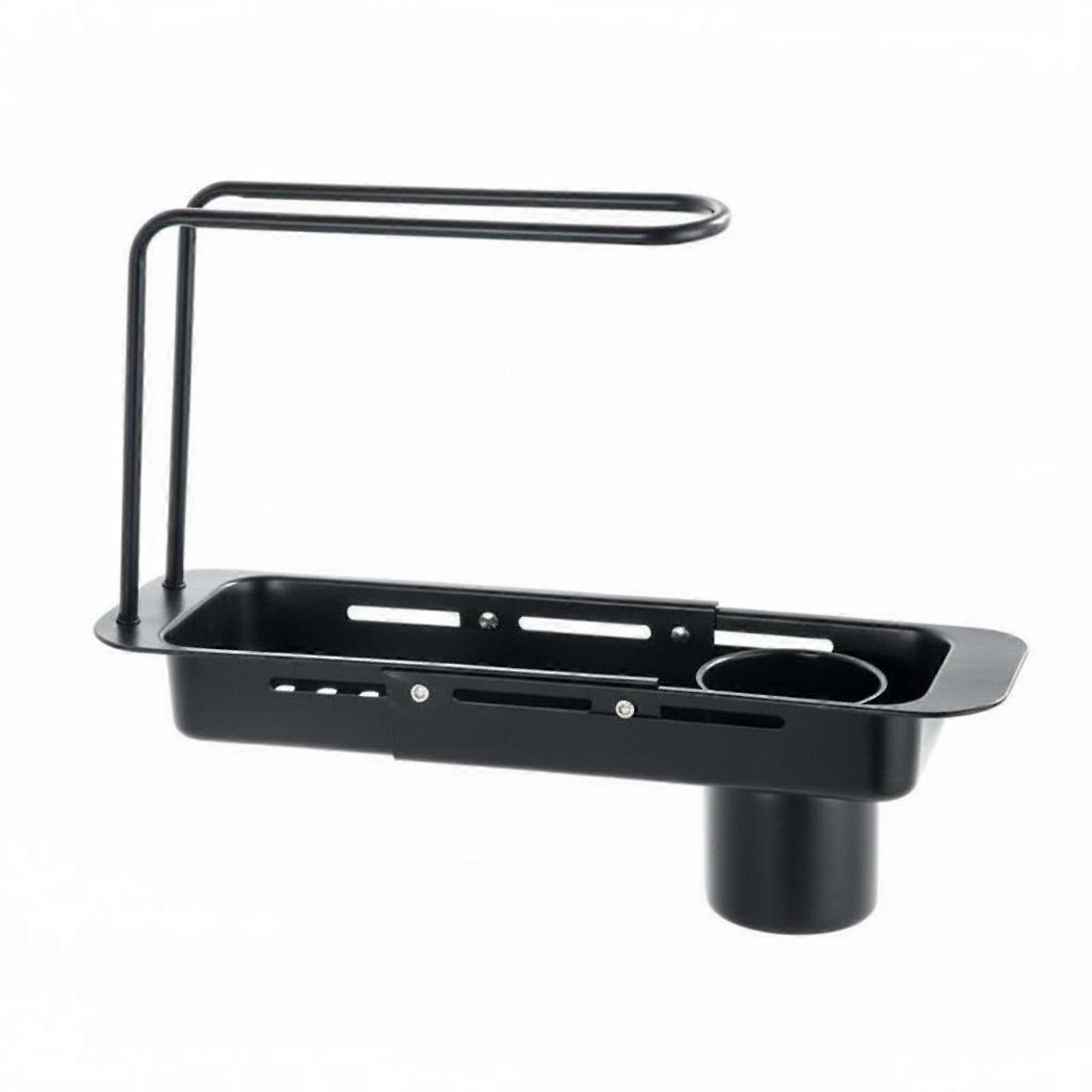 Telescopic Sink Rack Quick Draining Expandable Sink Organizer Easy Installation