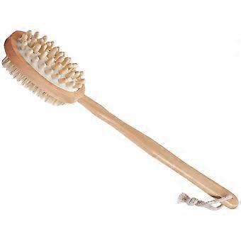 Back Lotion Applicator Bath Brush for Cleaning 2Pcs Wooden Body Bath Tool