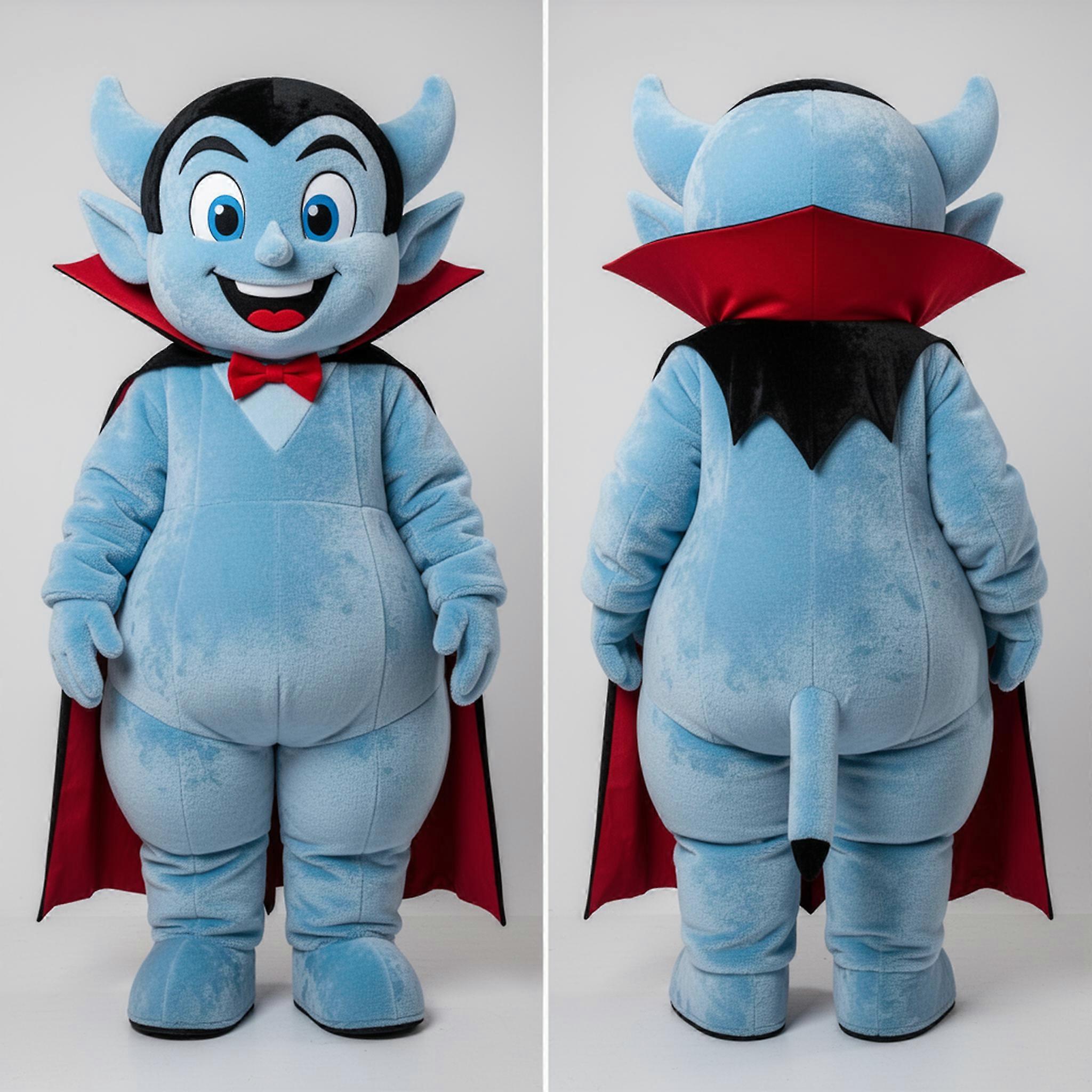 MASTICOT Sky Blue Expressive Vampire Mascot