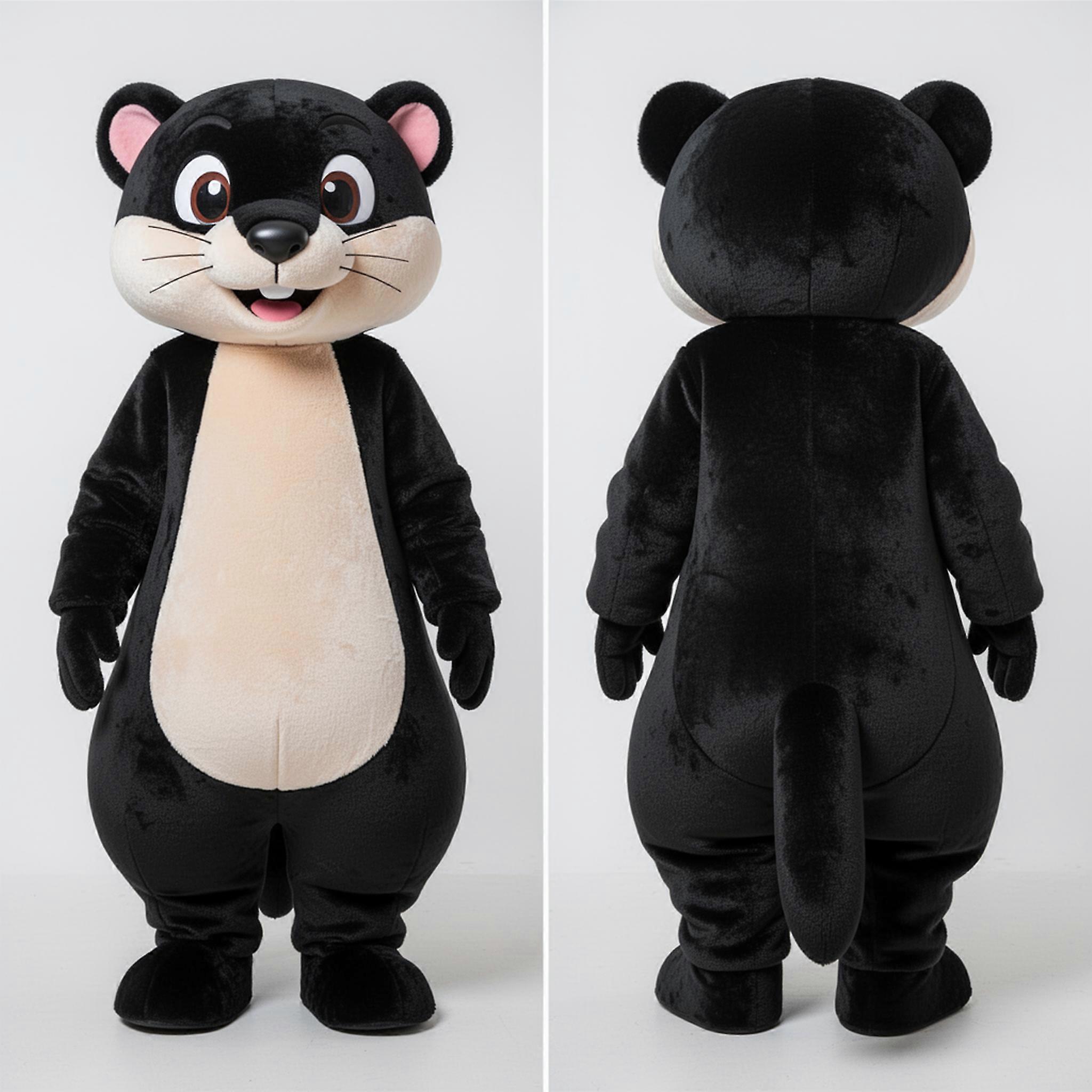MASTICOT Ebony Sleek Weasel Mascot