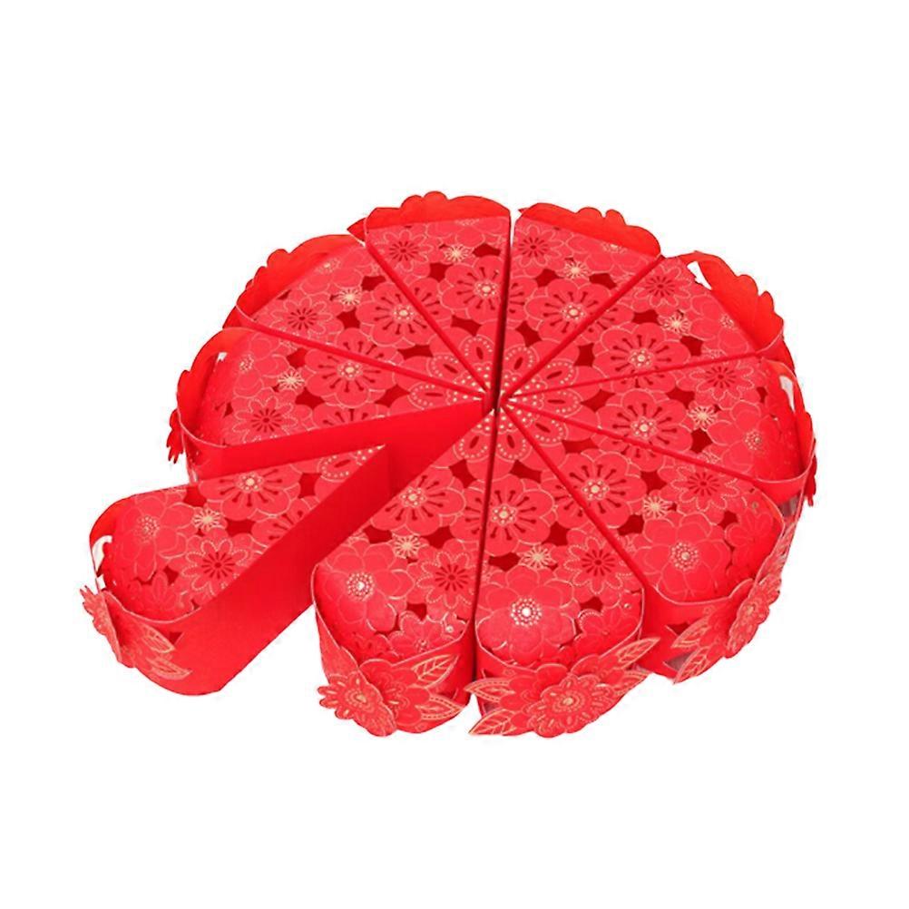 Candy Box for Candy Storage 10Pcs Cake Package Case Red