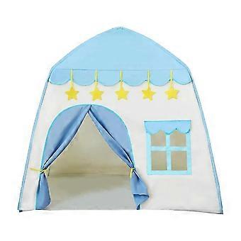 Tenda da gioco al coperto all'aperto, tenda da principessa per regalo per ragazze, tenda da casa grande per bambini ragazzi blu