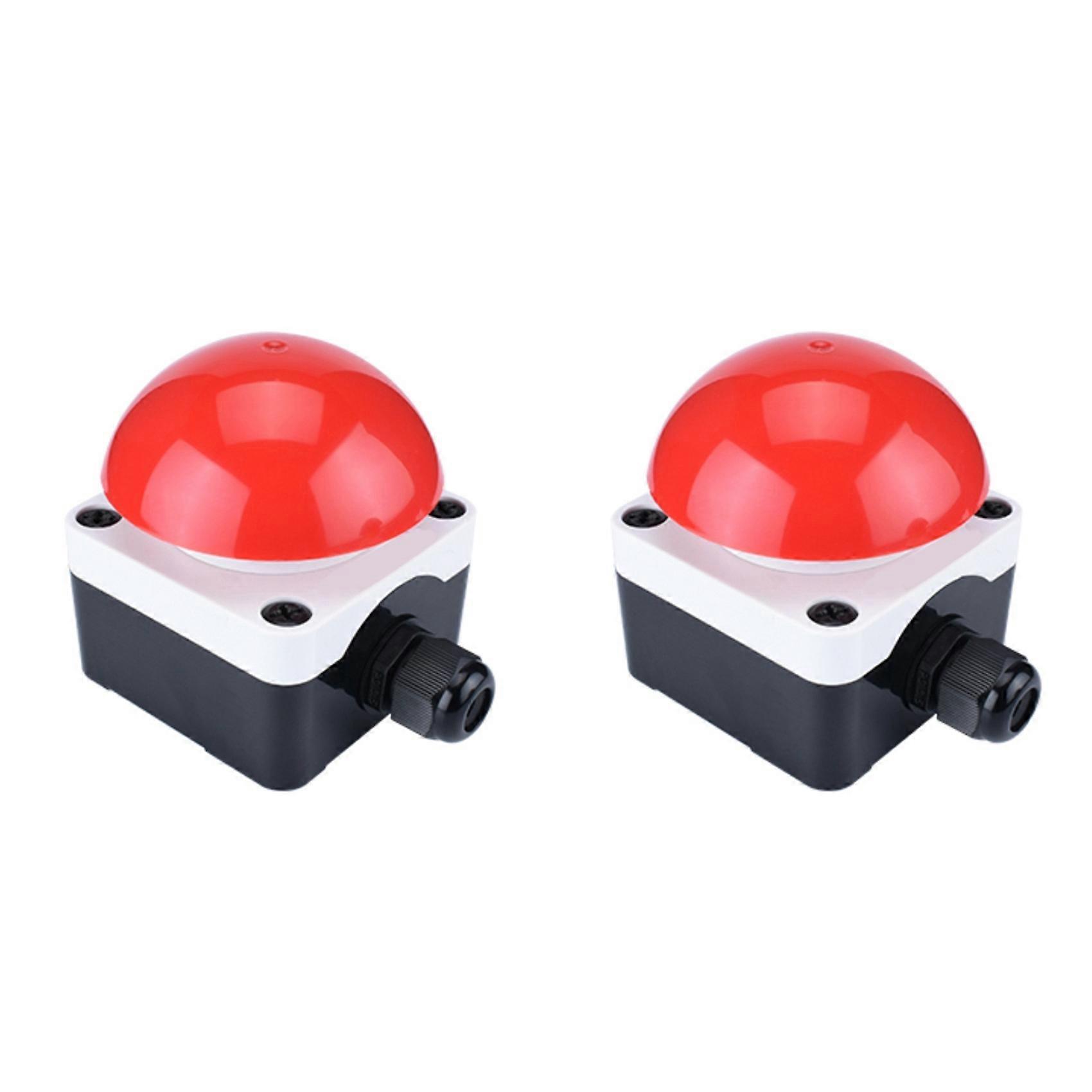 2X E-Stop Pedal Push Button Without Fixation Waterproof Self Reset Momentary Foot Switch Big Mushroom