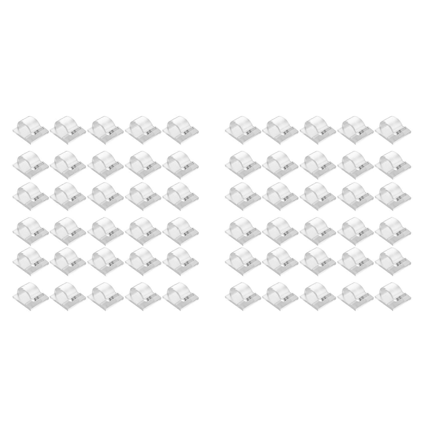 Hooks for Outdoor String Lights Clips 60 Pack Clips Clear Light Hook with 60 Waterproof Adhesive Backing