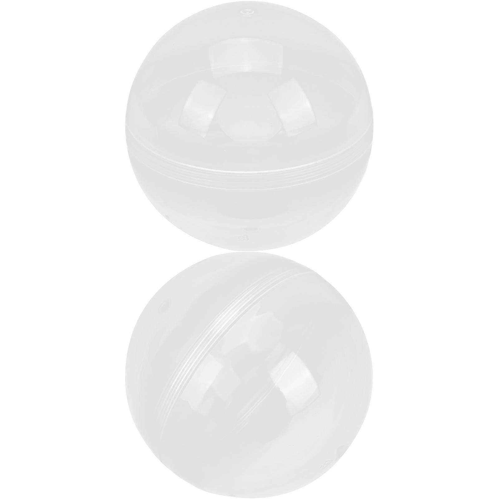 Machine Capsule Ball Transparent Plastic Egg Shape Ornaments 2Pcs