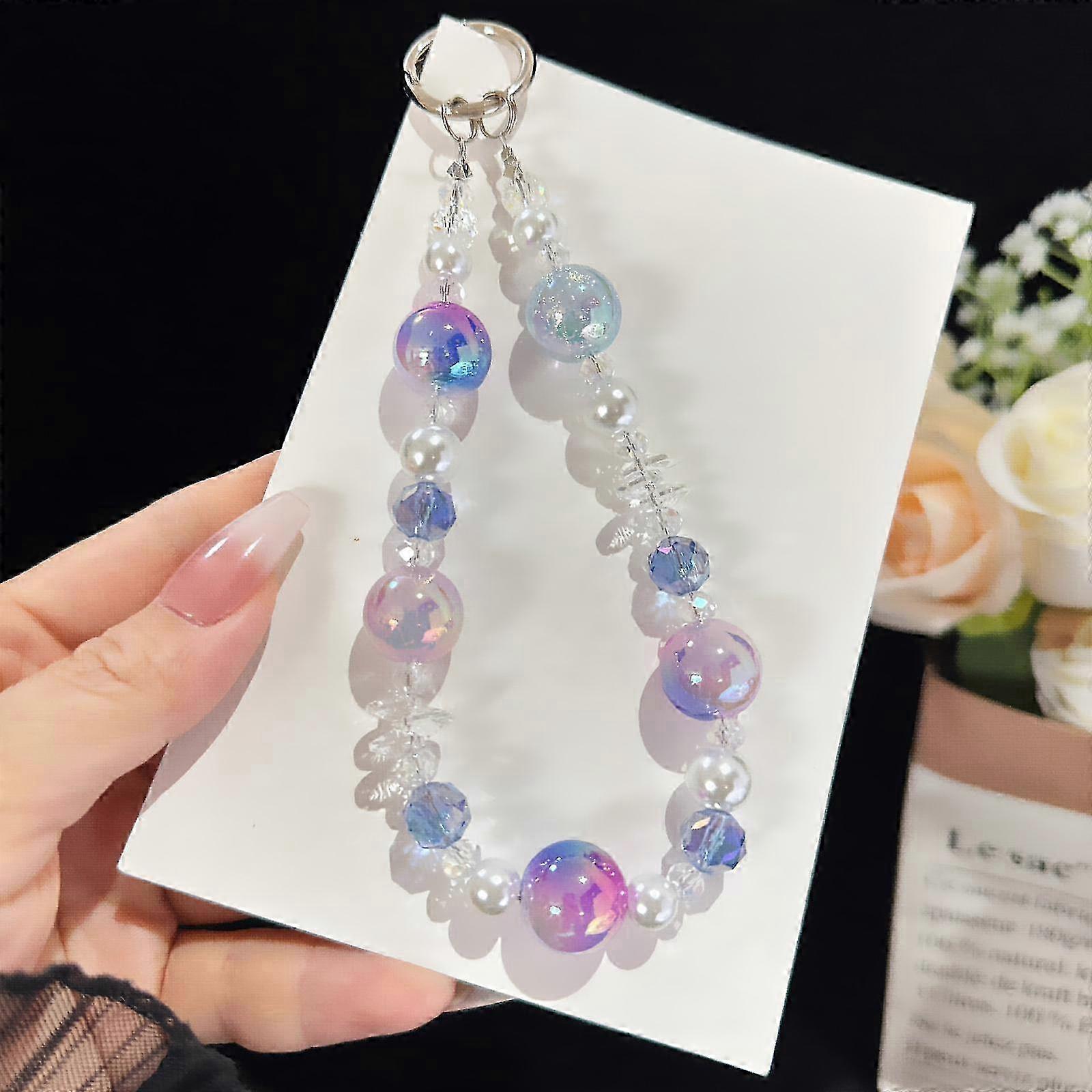Soft Iridescent Crystal Phone Strap