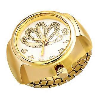 Butterflies Finger Watch Alloy Ring Design Watch for 1Pcs Golden Jewelry