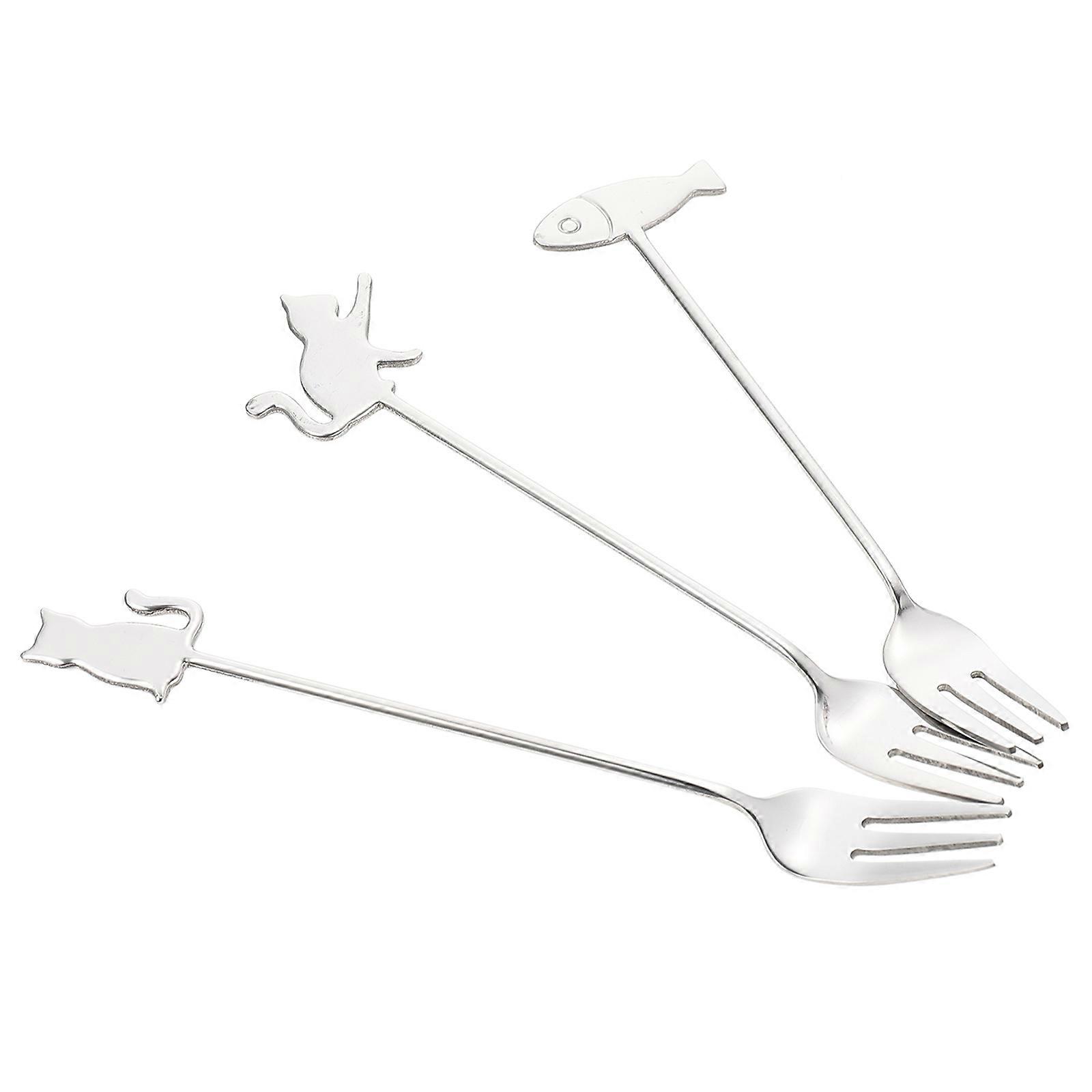 Delicate Food Forks for Cake Accessory Use 12Pcs Multi-Function Set